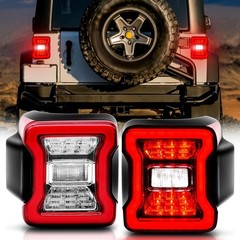 LED Tail Lights for 2007-2018 Jeep Wrangler JK JKU Tunnel Shaped Light Rear Lamp