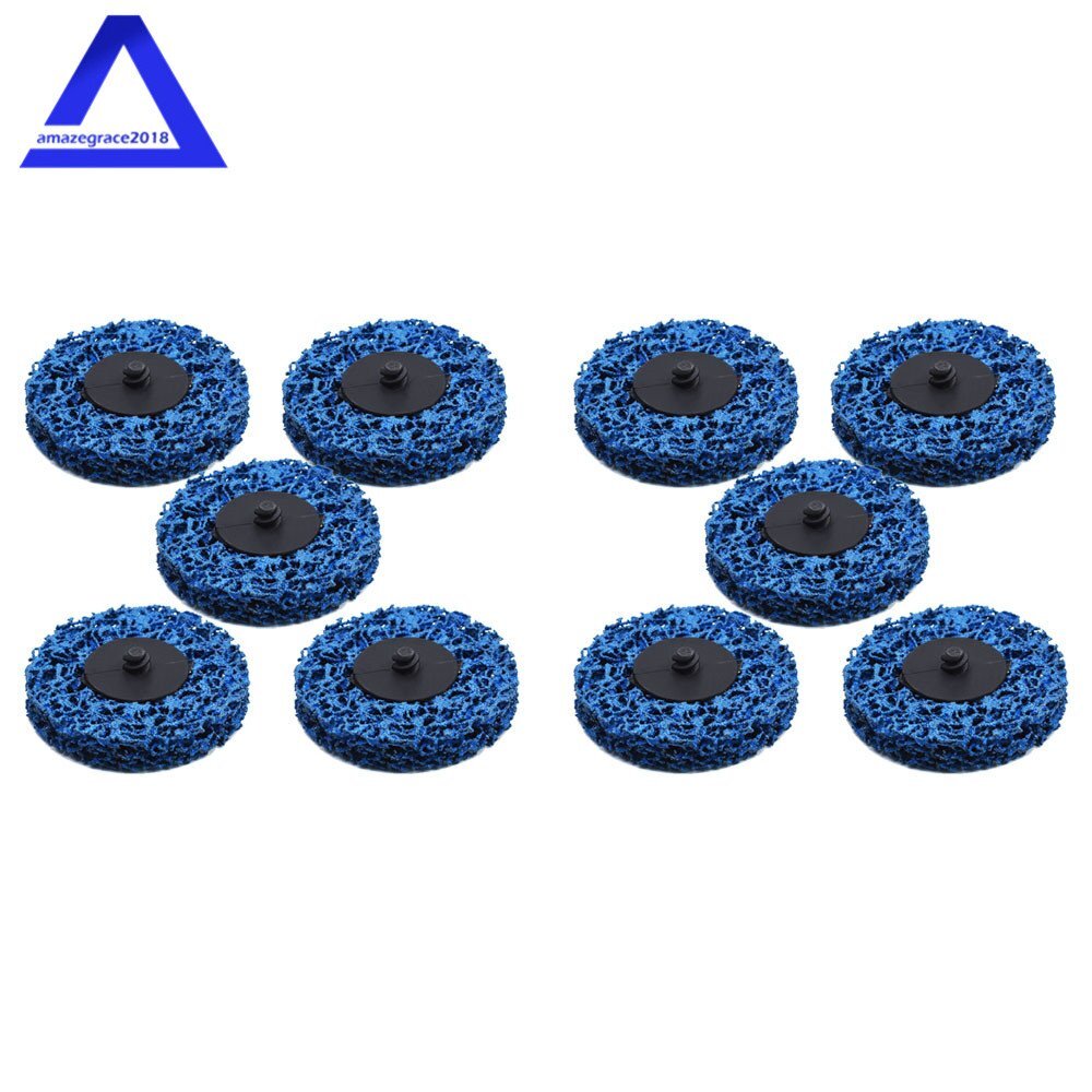 10 Pack 3″ Blue Quick Change Easy Strip & Clean Discs For Paint Rust