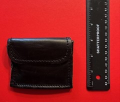 Black Leather Duty Belt Protective Glove Case Pouch Holder Admin Used