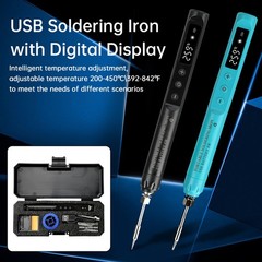 Portable Digital USB Smart Temperature Adjustable Soldering Iron 800mAh Battery