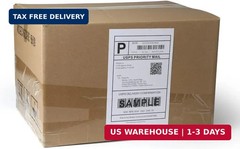 [100 Sheets; 200 Labels] Half Sheet Self Adhesive Shipping Label for Laser & Ink