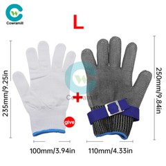 Stainless Steel Mesh Protective Glove Knife Cut Resistant Chain Mail Work Safety