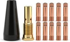12PK Mig Nozzle Tip fit Lincoln Century FC90 Flux-Cored Wire Feed Welder K3493-1