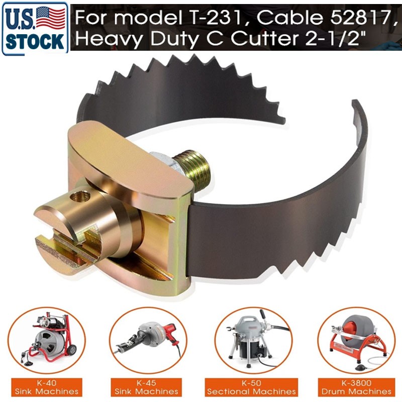 2-1/2″ C Cutter Drain Cleaner Tool 52817 T-231 for Ridgid K-40 K-45 K-50 K-3800