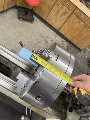 Shars 16in 3-Jaw Self-Centering Scroll Manual Lathe Chuck D1-6