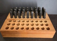 VTG Young Brothers Stamp Works Gruv Grip 27 Pc. Set 3/16″ Model 05271