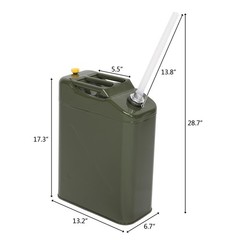 Army Green 20L 5 Gallon Gas Fuel Can Fuel Gasoline Steel Tank with Spout Metal