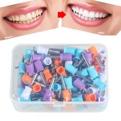 100PCS Mixed Colors Dental Prophy Tooth Polishing Cups Latch Type Rubber SA