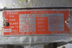 Crane ASME B16.34/API 600 P/N C47 XUF Size 12 Gate Valve CR13 53473AES