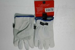 3 Pair Of Premium Genuine Leather Grain Cowhide Work Gloves W/Double Palm