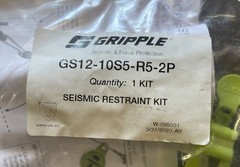 🔥 1 PK ~ Gripple GS12-10S5-R5-2P Seismic Restraint Kit 1/8″ x 10′ Wire Rope🔥