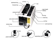 JF-2000 Automatic Auto Tape Dispensers Electric Adhesive Tape Cutter 18W 110V