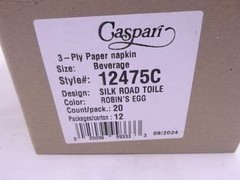 240 Pack Caspari 3-Ply Cocktail Napkins Silk Road Toile Robin’s Egg
