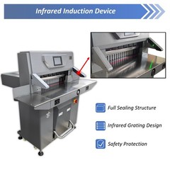 220V Commercial Electric Paper Cutter Hydraulic Paper Cutter 110V Heavy Duty Com