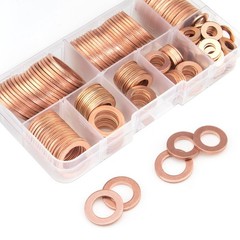 150pcs Copper Sealing Washers – 8 Sizes Kit