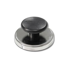 Magnet Source 1.25 in X 2.65 in Black Knob Magnet 25 lb pull 07505