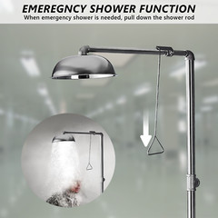 ABS Combination Shower Station Eye Wash Eyewash Station 304 Stainless Steel New