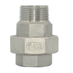 1 inch NPT Female to Male Malleable Straight Union Coupling Pipe Adapter SS 304