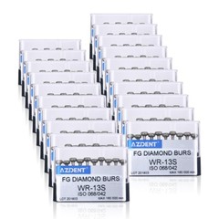 10pcs AZDENT Dental FG High Speed Diamond Burs Circular Wheel WR-13S