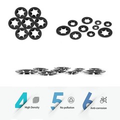 wugongshan 340 Pcs Internal M3, M4, M5, M6, M8, M10, M12 millimeters, black