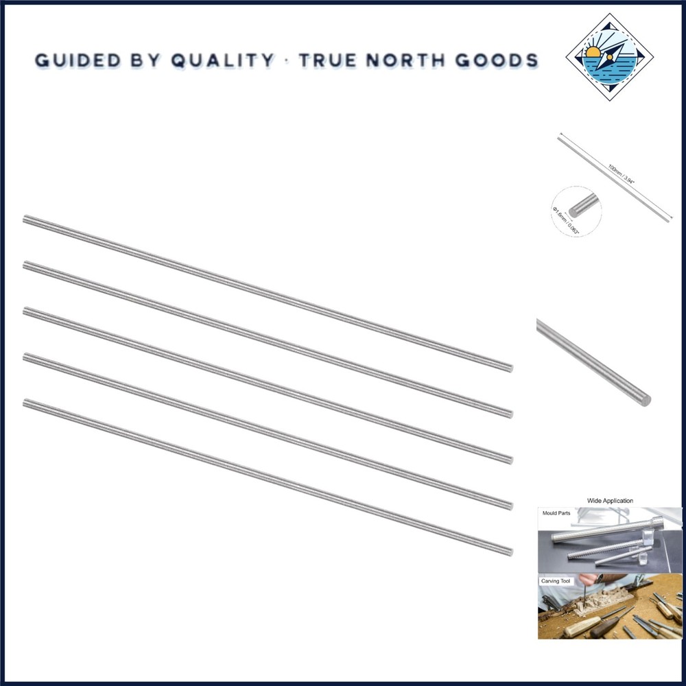 High Speed Steel Rods 1.6mm, 100mm Length, Useful for Tool and Craft Projects