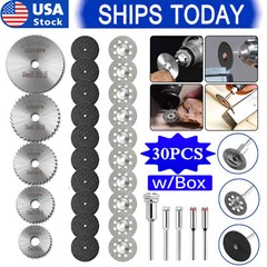 30Pcs Cutting Wheel Set Drill for Dremel Rotary Tool Accessories w/ 1/8″ Mandrel