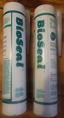2 BioSeal Silicone Sealant Caulk Waterproof Mold & Odor Free White Kitchen Bath