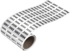 1-10000 Self Adhesive Consecutive Number Inventory Labels Stickers Waterproof
