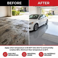 Garage Floor Epoxy Kit, 2K Epoxy Floor Paint with Tools, Epoxy Coating for Concr