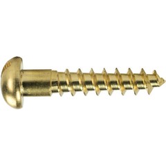 #6 Round Head Slotted Drive Wood Screws Solid Brass All Lengths In Listing
