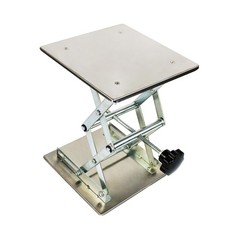 (R) 12×12 Lab Scissor Jack Lift Table SS304 Max. Height of 18″ 25kg/55lbs Load