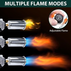 Muphop Powerful Propane Torch Gun, Flamethrower Gun with Silver and Black