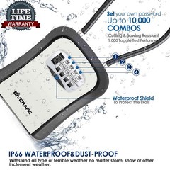 Key Lock Box, 4 Digits Combination Lockbox, Resettable Wall Mount Waterproof …