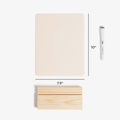 8″x10″ Acrylic Desktop Board With Wood Tray Base Cream