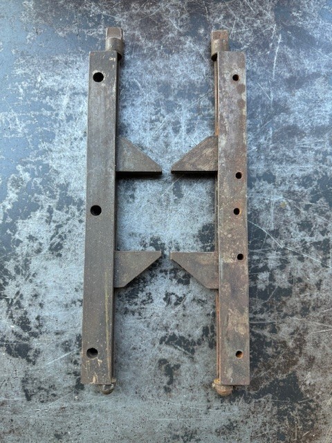 Vintage Hot Stamp Machine Letter Positioning Clamp Vise Fixture Pair