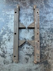Vintage Hot Stamp Machine Letter Positioning Clamp Vise Fixture Pair