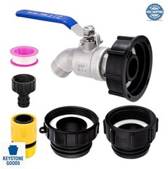 IBC Tote Adapter Kit 275 330 Gallon Water Tank Hose Fittings 304 Stainless