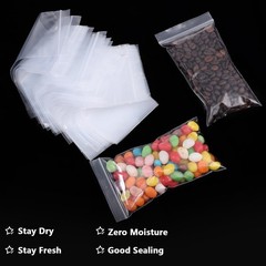 500 Pcs 3×5 Inch Clear Resealable Plastic Bags Mini Poly Zip Lock Storage Gifts