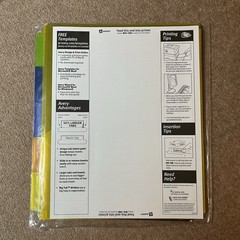 Avery Plastic Dividers 5 Big Tab with Insertable Pockets Multicolor – Set of 3