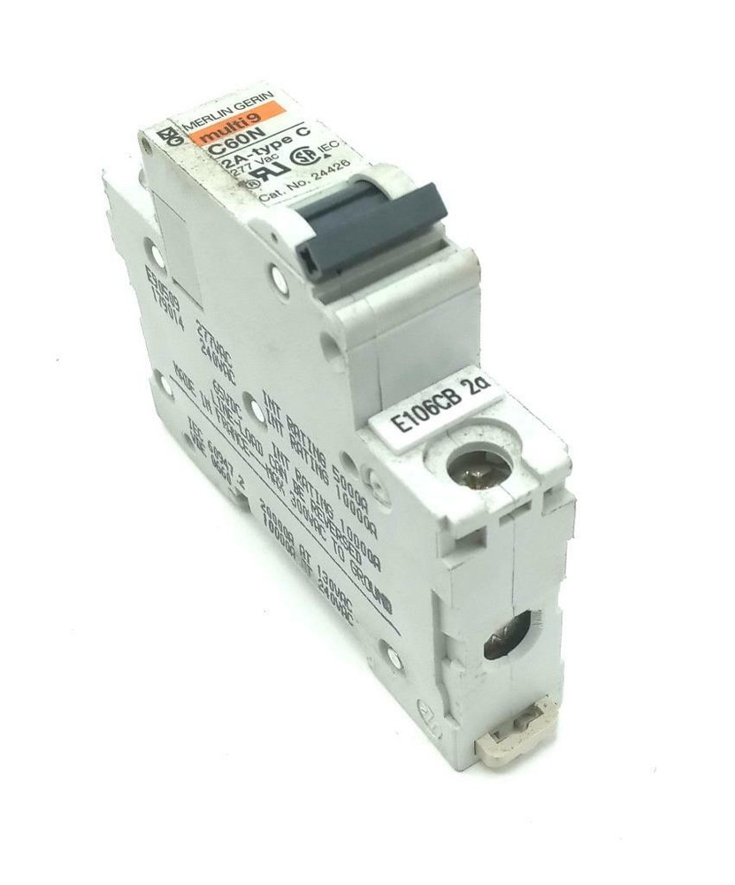 Merlin Gerin C60N2A-TypeC 1 Pole Circuit Breaker 2A 277VAC