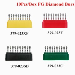 10Pcs Dental FG Diamond Burs Football 379-023XF/023F/023C/023SC Fine Coarse Grit