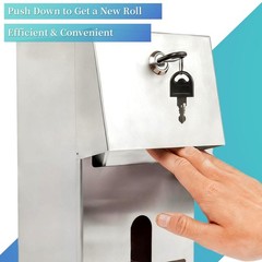 Commercial Double Rolls Toilet Paper Dispenser Holder,Heavy Duty Stainless Steel