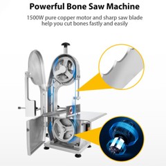 1500W 110V Commercial Bone Cutting Machine Bone Saw Machine Band Saw Meat Cutter
