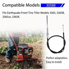 30588 Front Tine Tiller Cable Compatible with Earthquake 20908 20970 Tiller,…