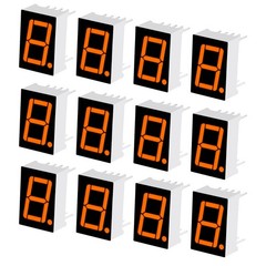 12Pcs 7 Segment LED Display, 2.1V Common Anode Digital Tube, Yellow