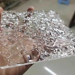 12×16 Inch 1/8 Thick Stone Texture Clear Acrylic Plexiglass Wave Ripple Sheet