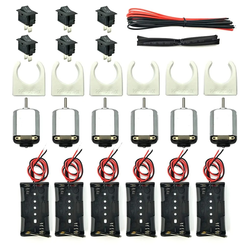 Small DC Motor Mini Electric Hobby Motors 1.5V-3V 24000RPM 6 Set