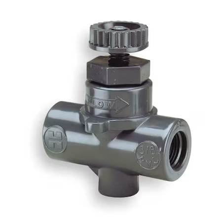 Hayward Flow Control Nva1050t Needle Valve, Straight, 1/2″, Pvc/Fpm, Threaded