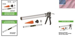Roofing Sealant Dispenser Kit for Metal Fasteners 30oz Extension Nozzle