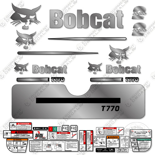 Fits Bobcat T770 Compact Track Loader Decal Kit – CUSTOM SILVER